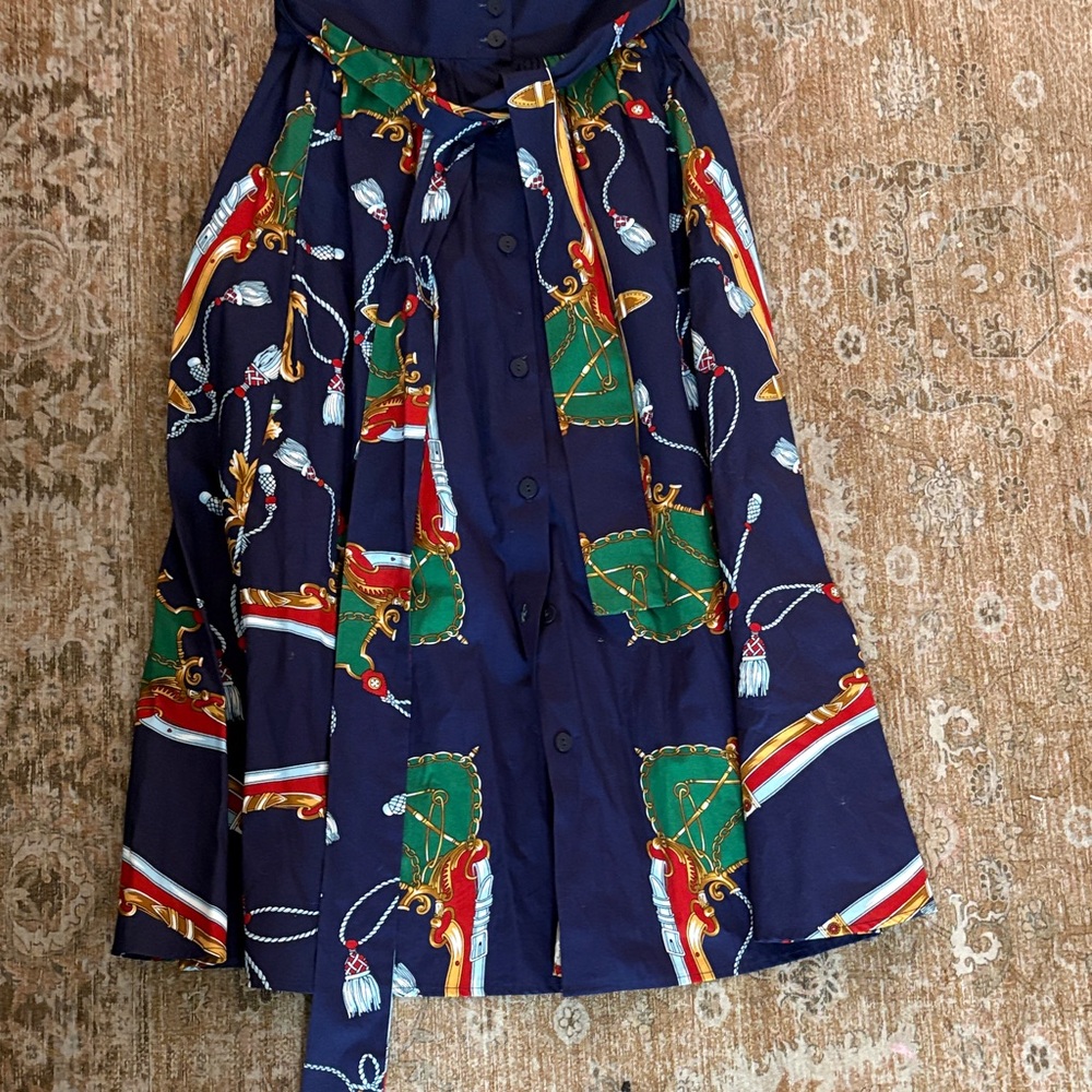 Zara Multicolor Patterned A-Line Skirt